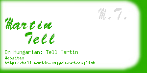 martin tell business card